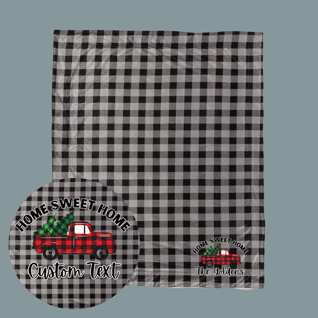 Custom Holiday Sherpa Blanket