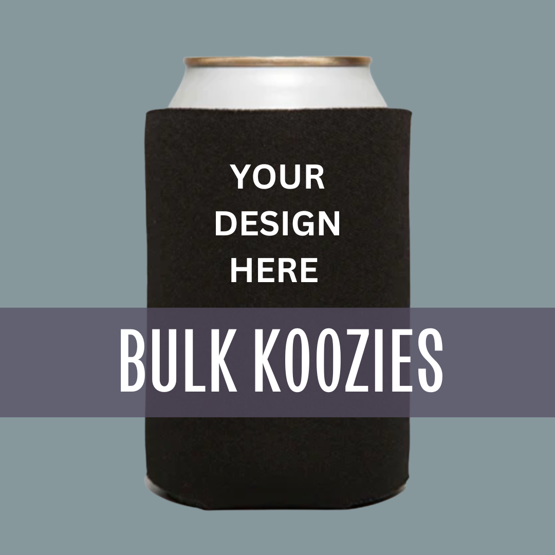 Custom Koozie Logo Design BULK – Sand Water
