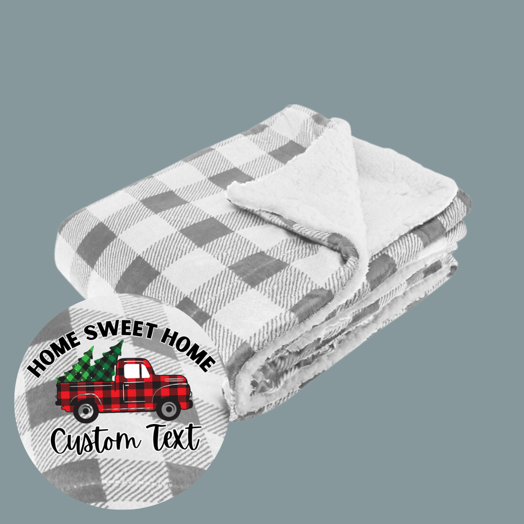 Custom Holiday Sherpa Blanket