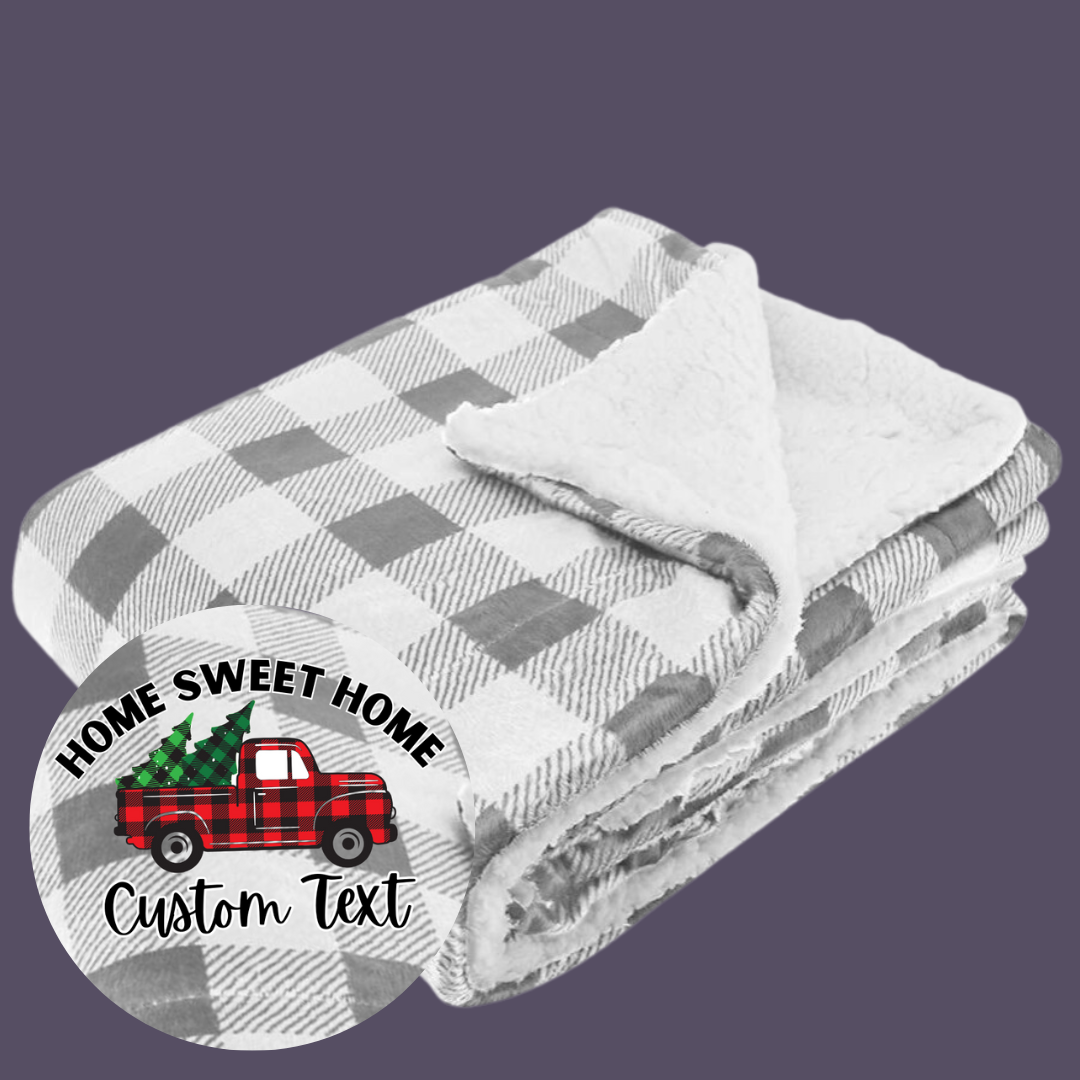 Custom Holiday Sherpa Blanket