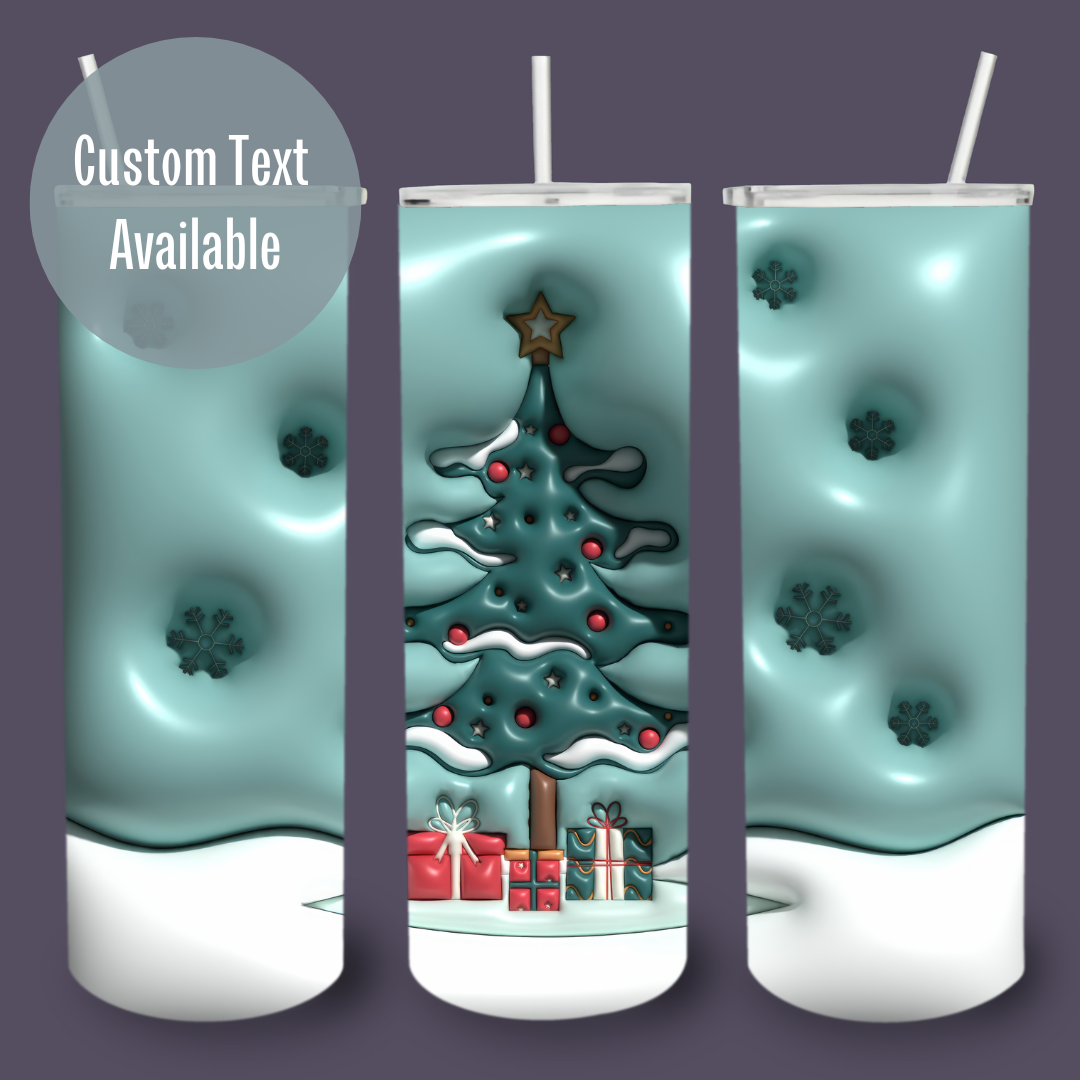 3D Christmas Tree Tumbler