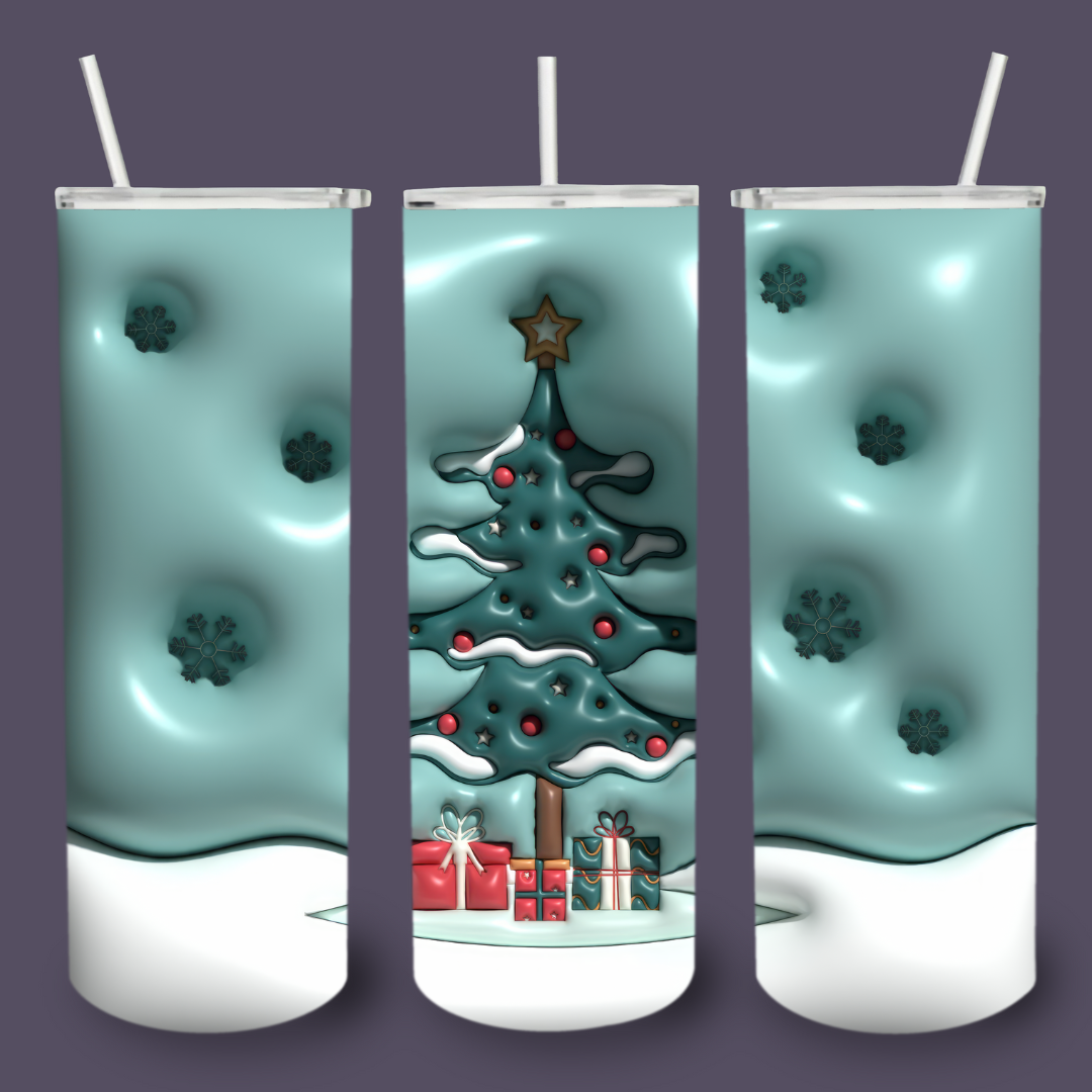 3D Christmas Tree Tumbler