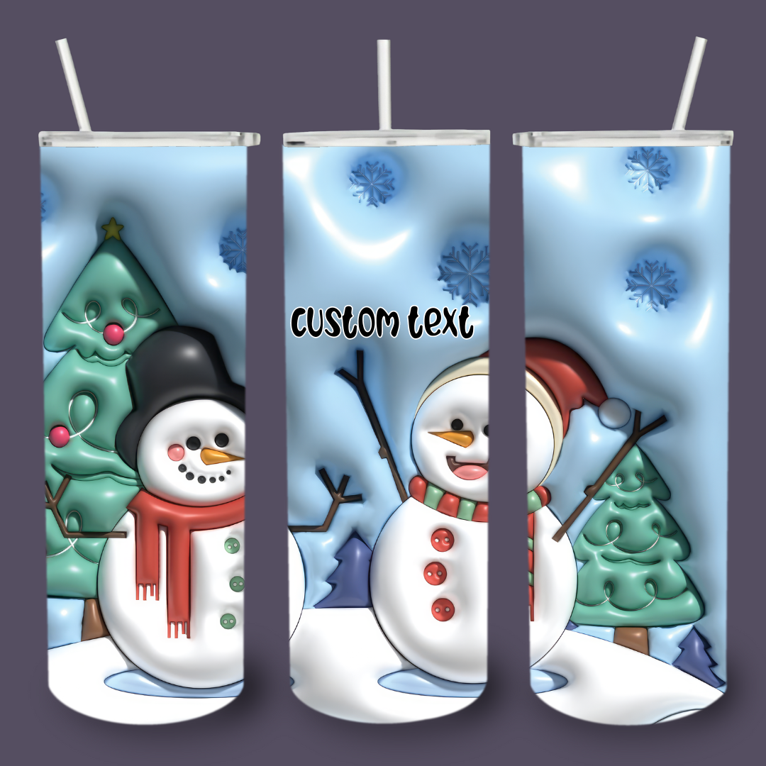 3D Snowman Tumbler