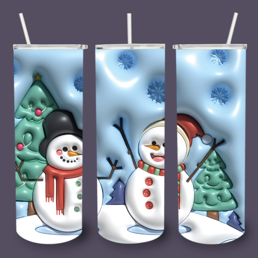 3D Snowman Tumbler