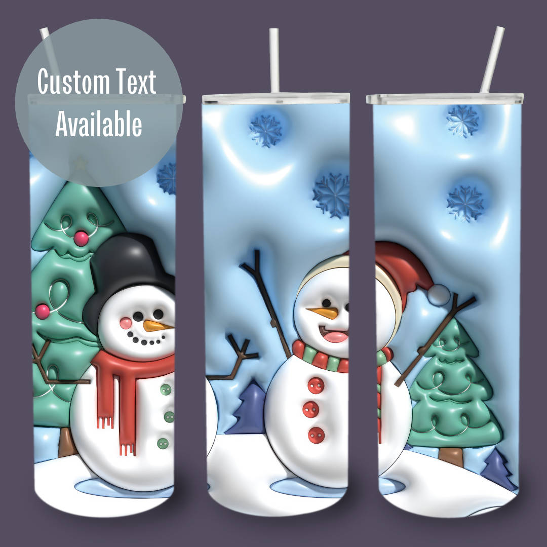 3D Snowman Tumbler
