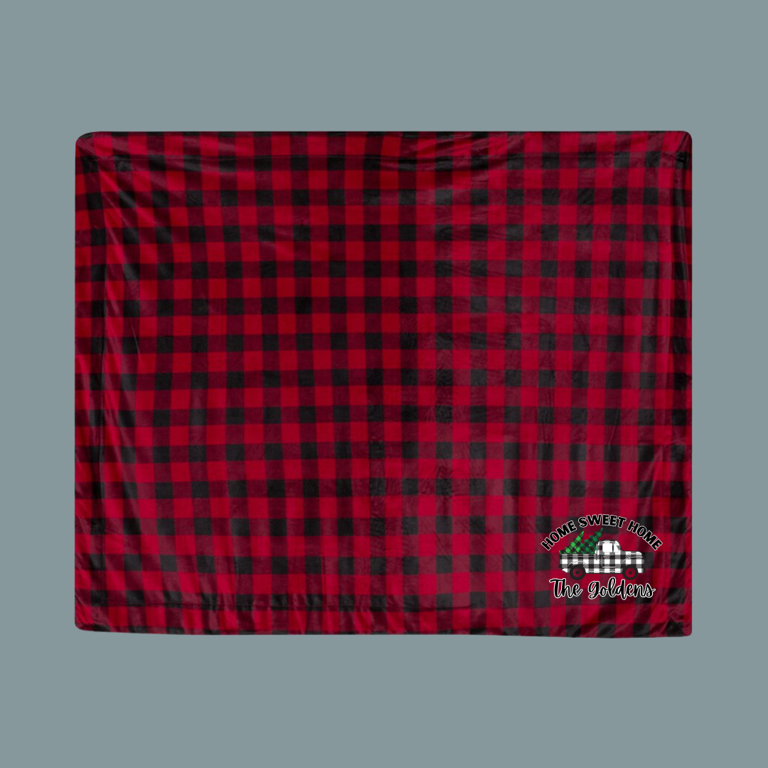 Custom Holiday Sherpa Blanket