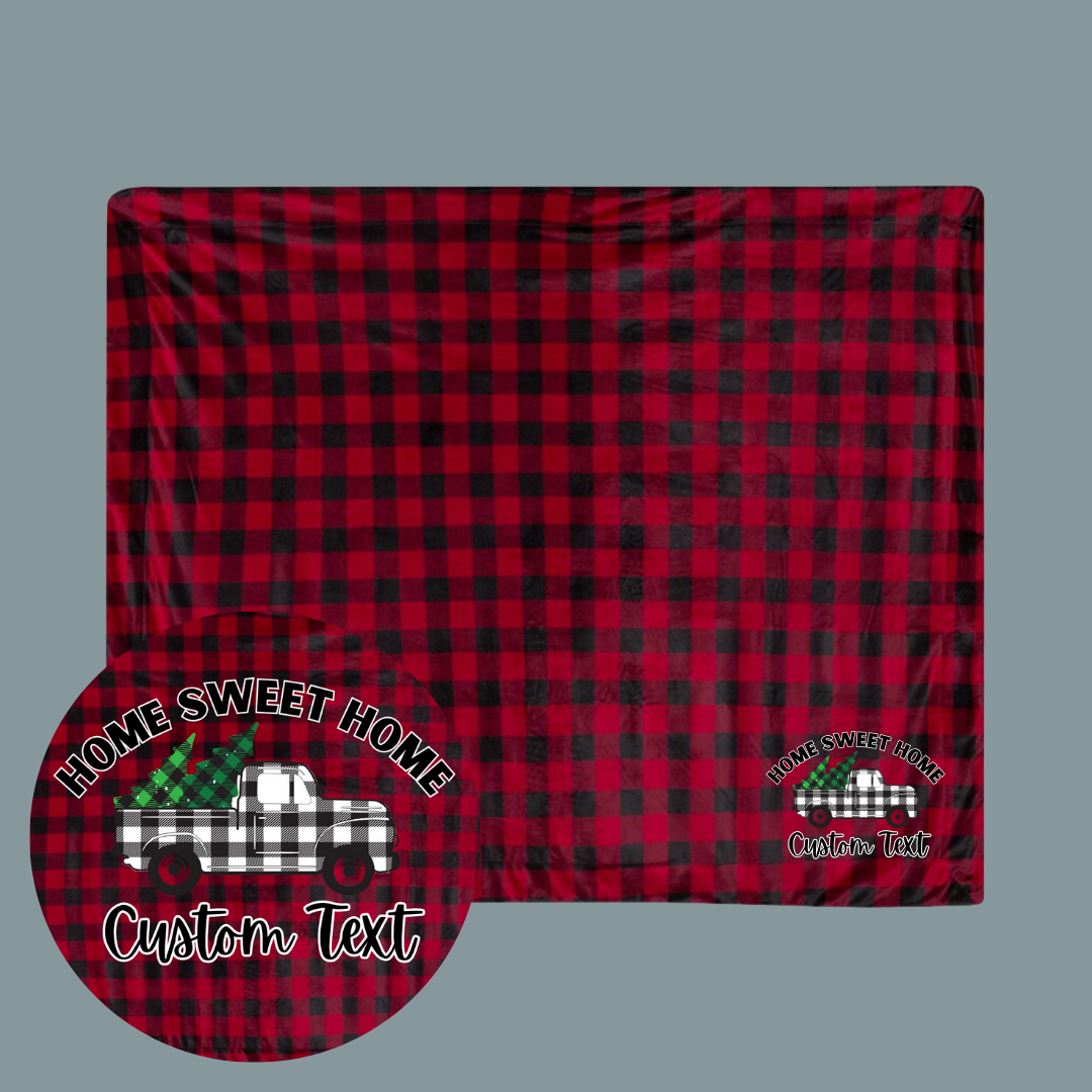 Custom Holiday Sherpa Blanket