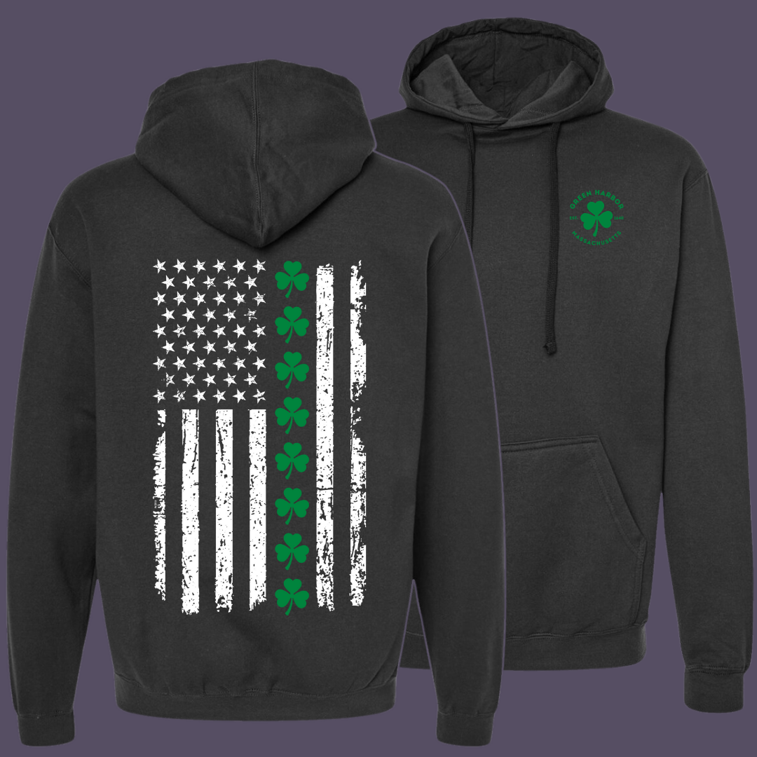 Green Harbor Shamrock Flag Hoodie