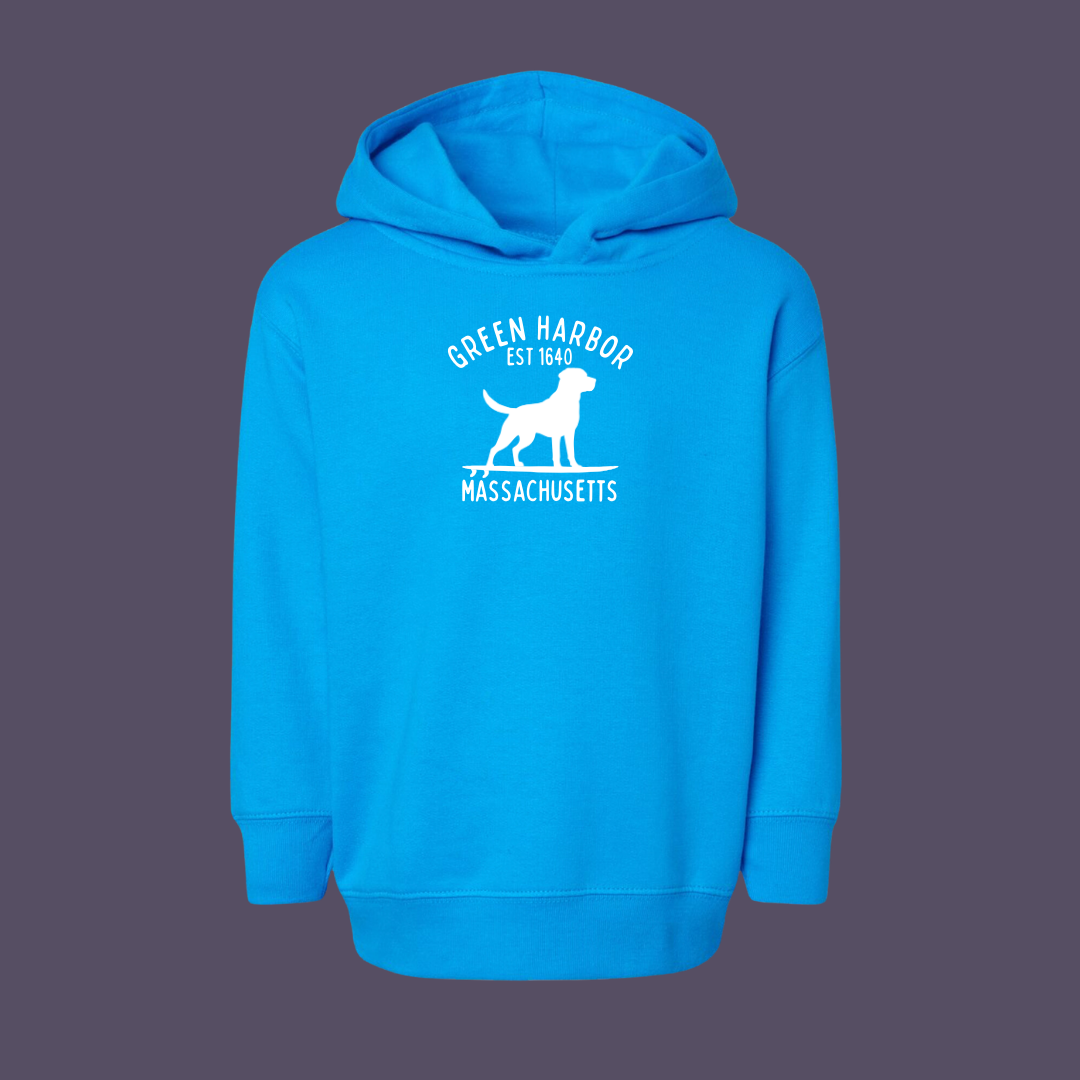 Toddler Green Harbor Surf Dog Hoodie