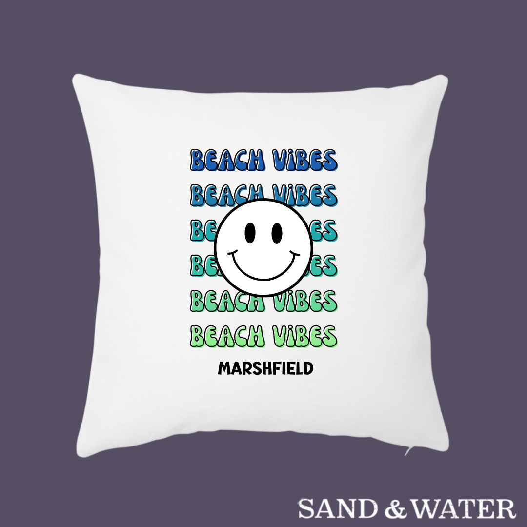Custom Beach Vibes Pillow Cover