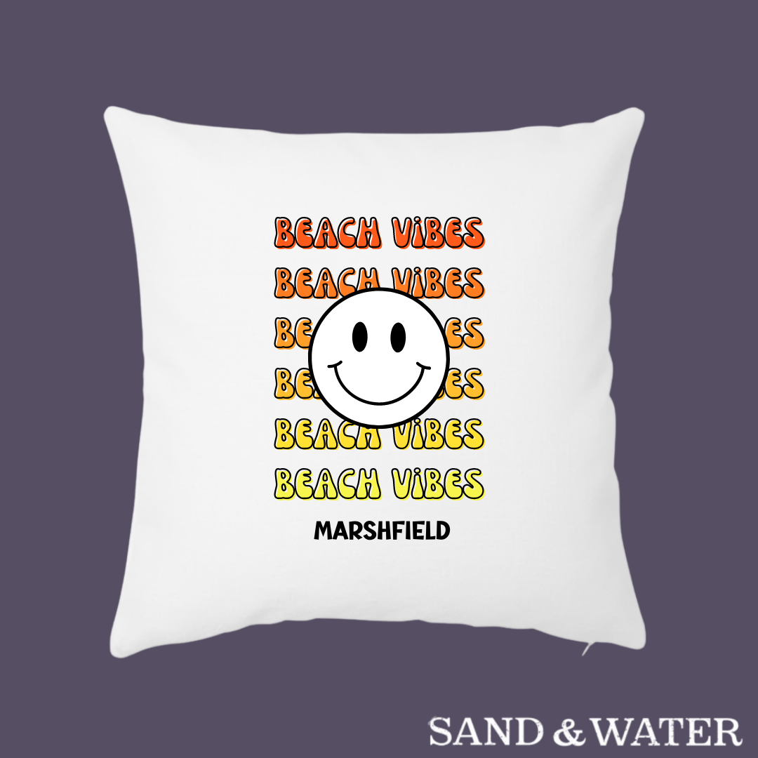 Custom Beach Vibes Pillow Cover