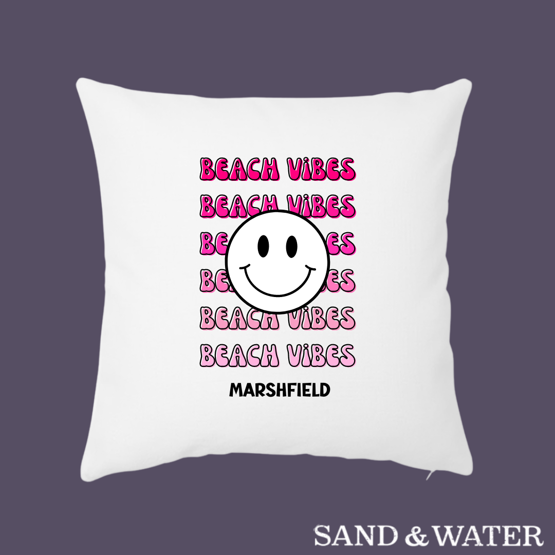 Custom Beach Vibes Pillow Cover