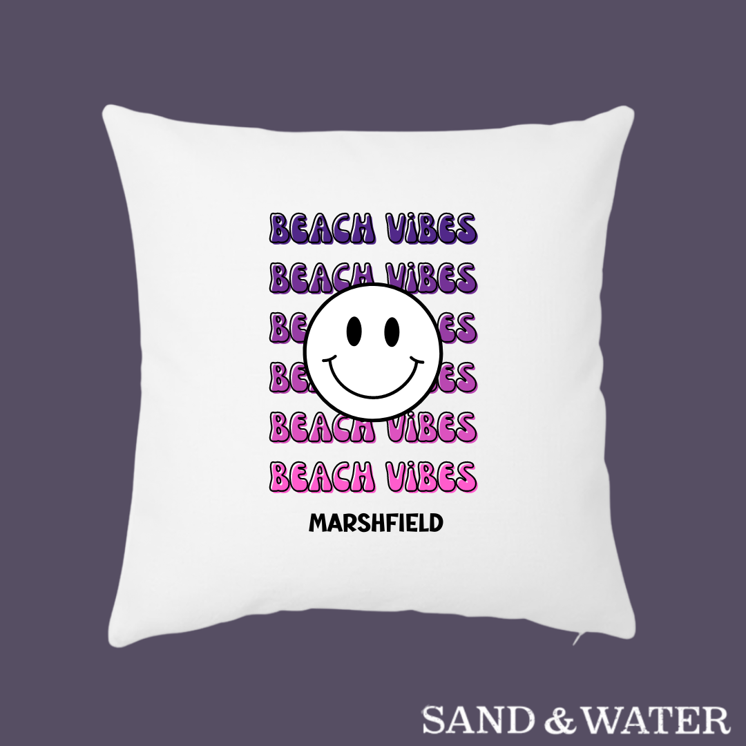 Custom Beach Vibes Pillow Cover