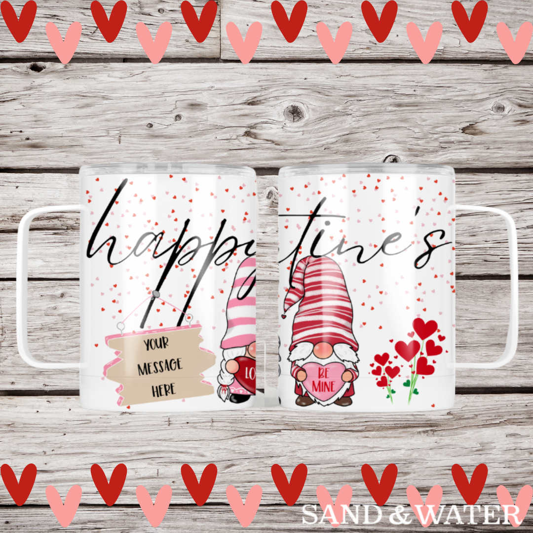Custom Gnome Valentine's Day Camping Mug