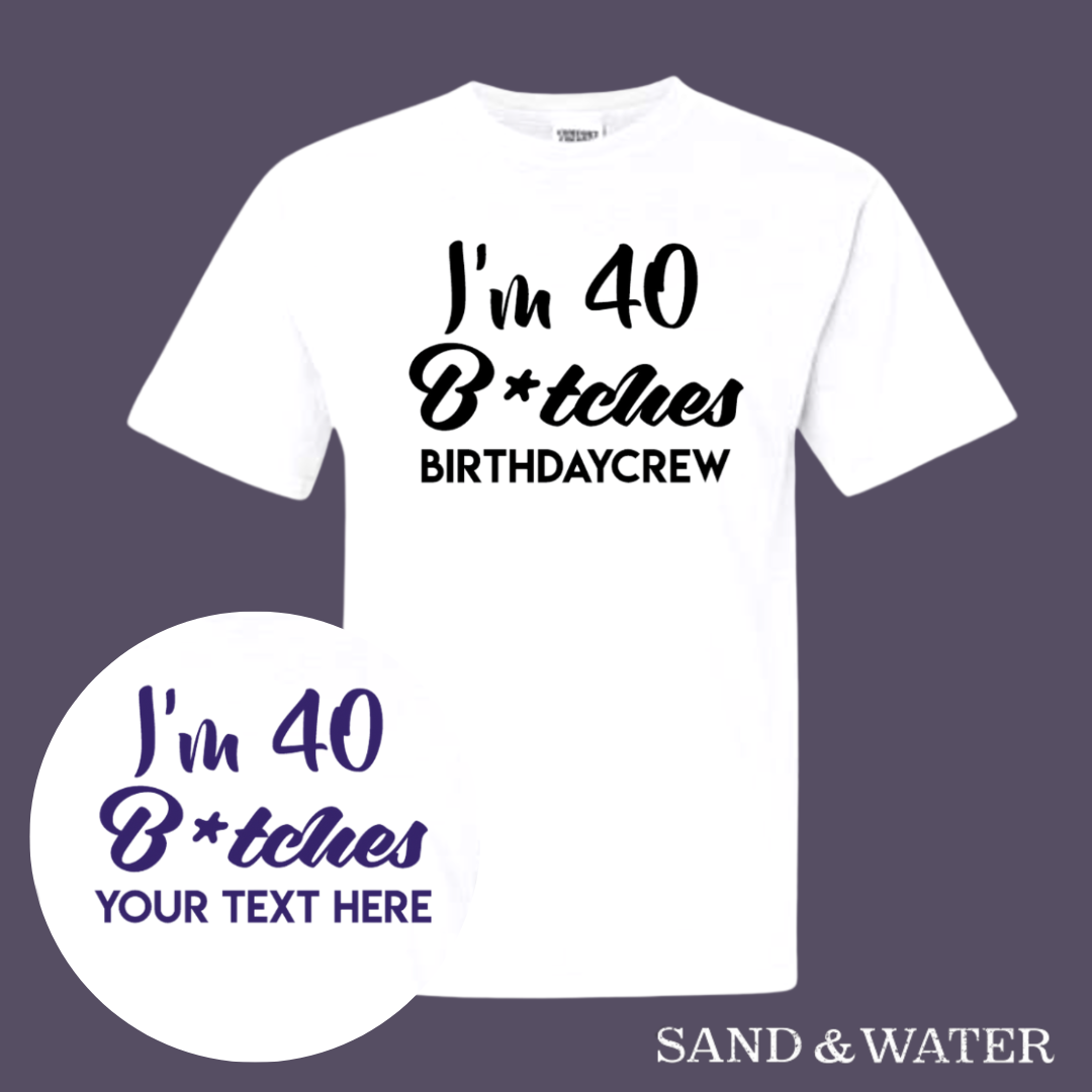 Custom Template Birthday T Shirt Designs Sand Water