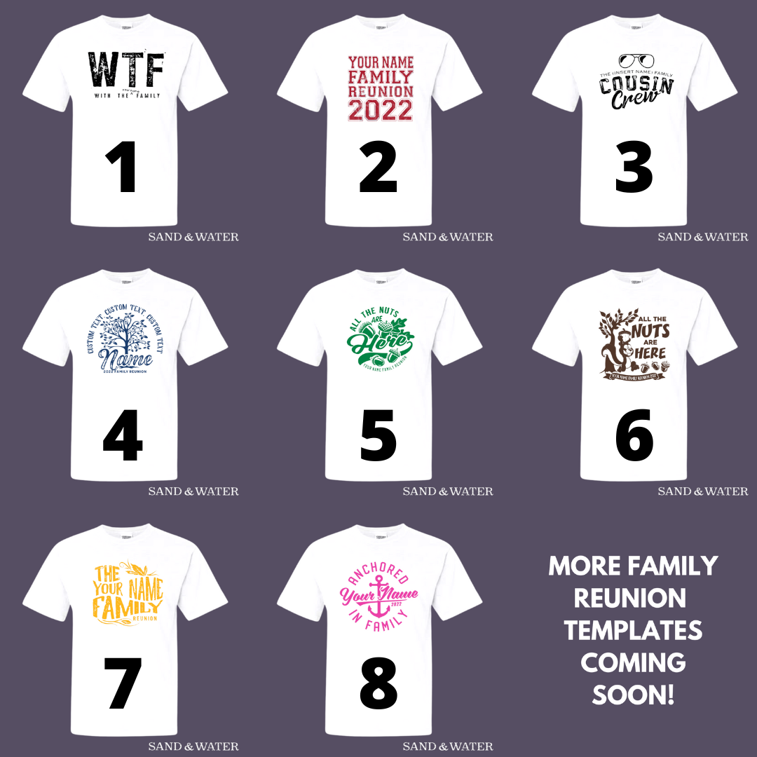 Custom Template Family Reunion Designs