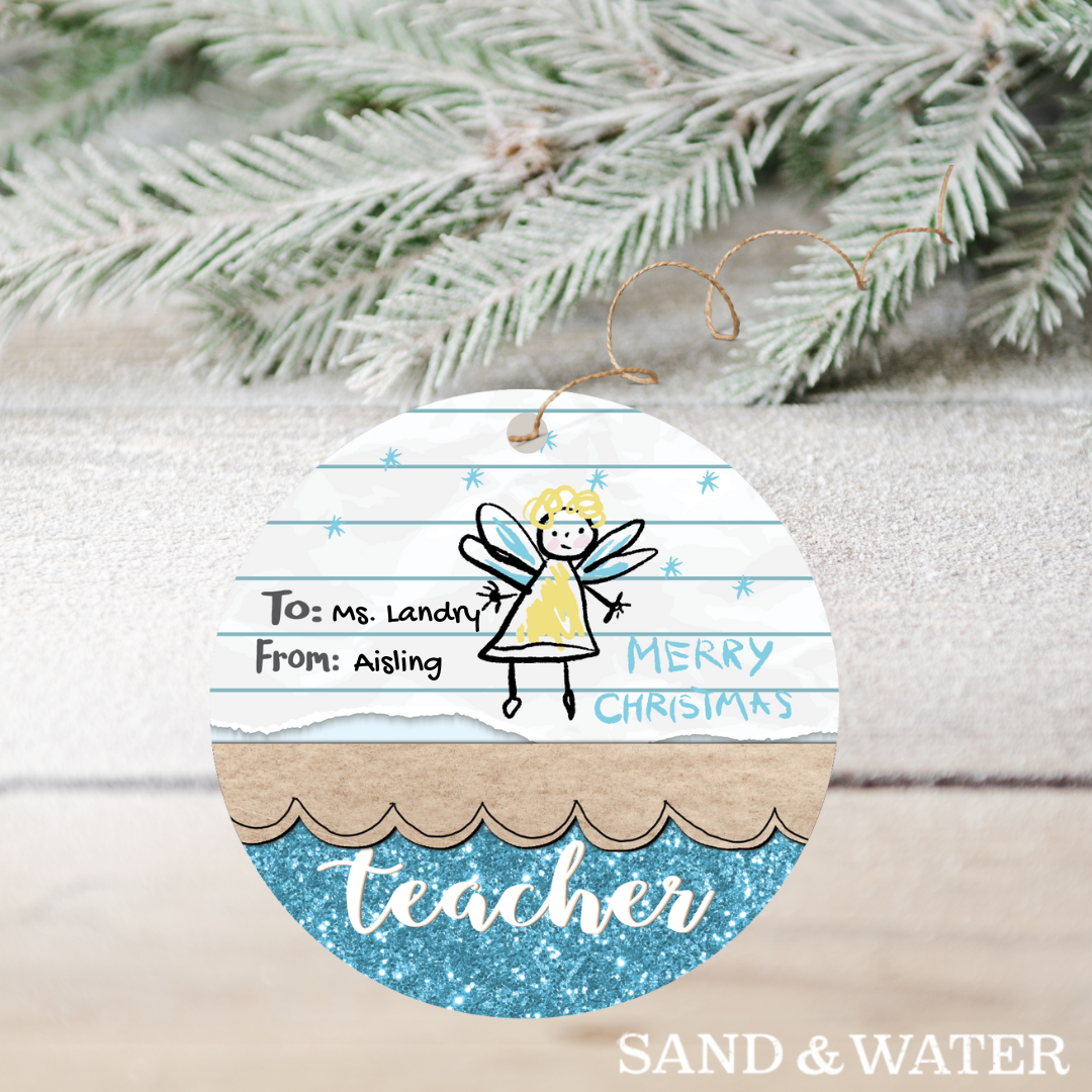 Teacher Angel Custom Ornament