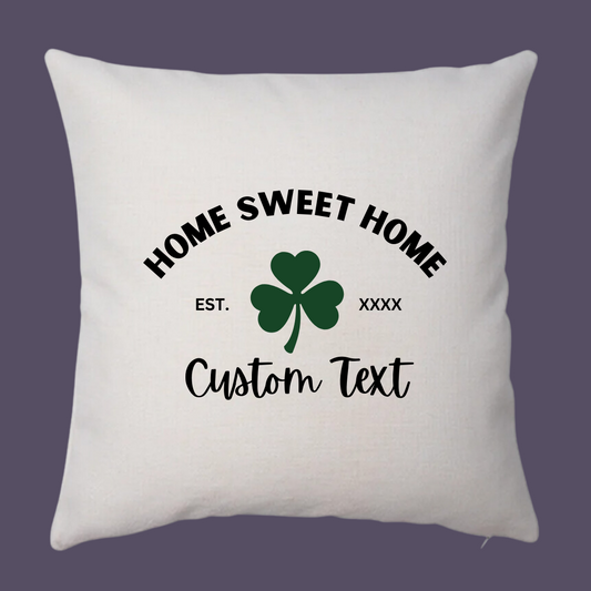 Custom Home Shamrock Pillow Cover