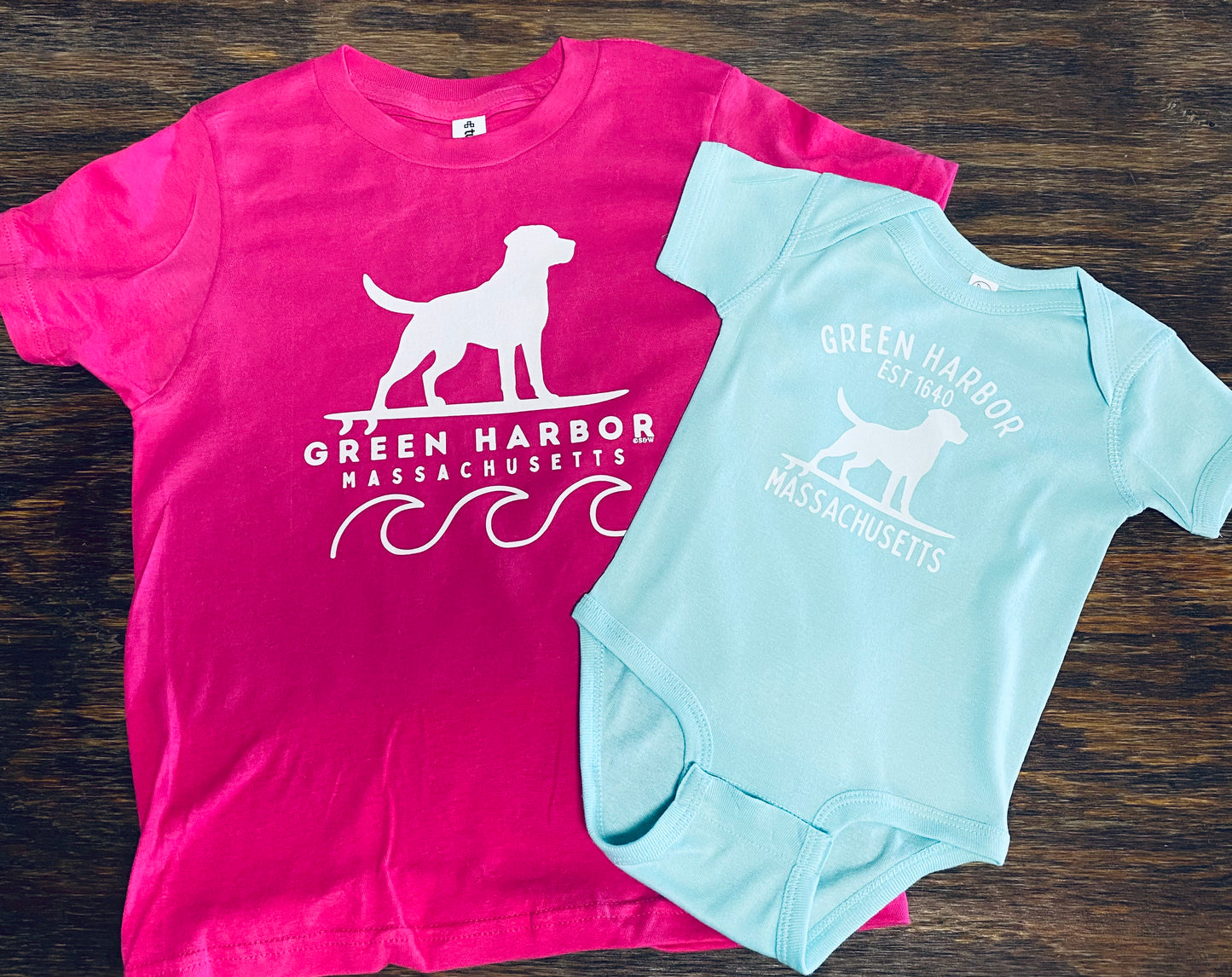 Green Harbor Surf Dog Onesie