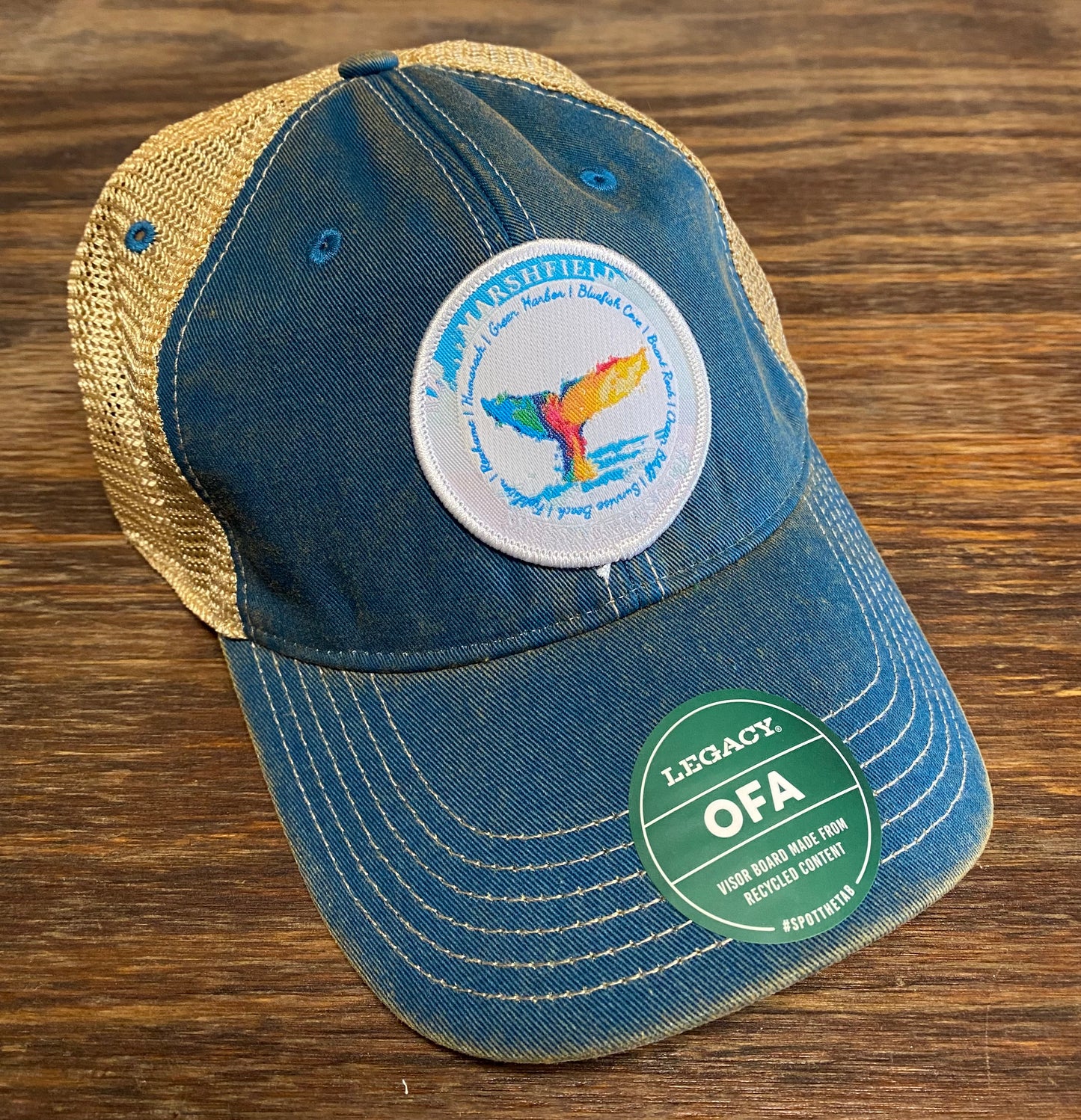 Marshfield Watercolor Whale Tail Hat