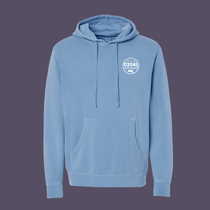 Green Harbor Nautical Zipcode Garment Dyed Hoodie