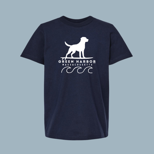 Youth Green Harbor Surf Dog Tee