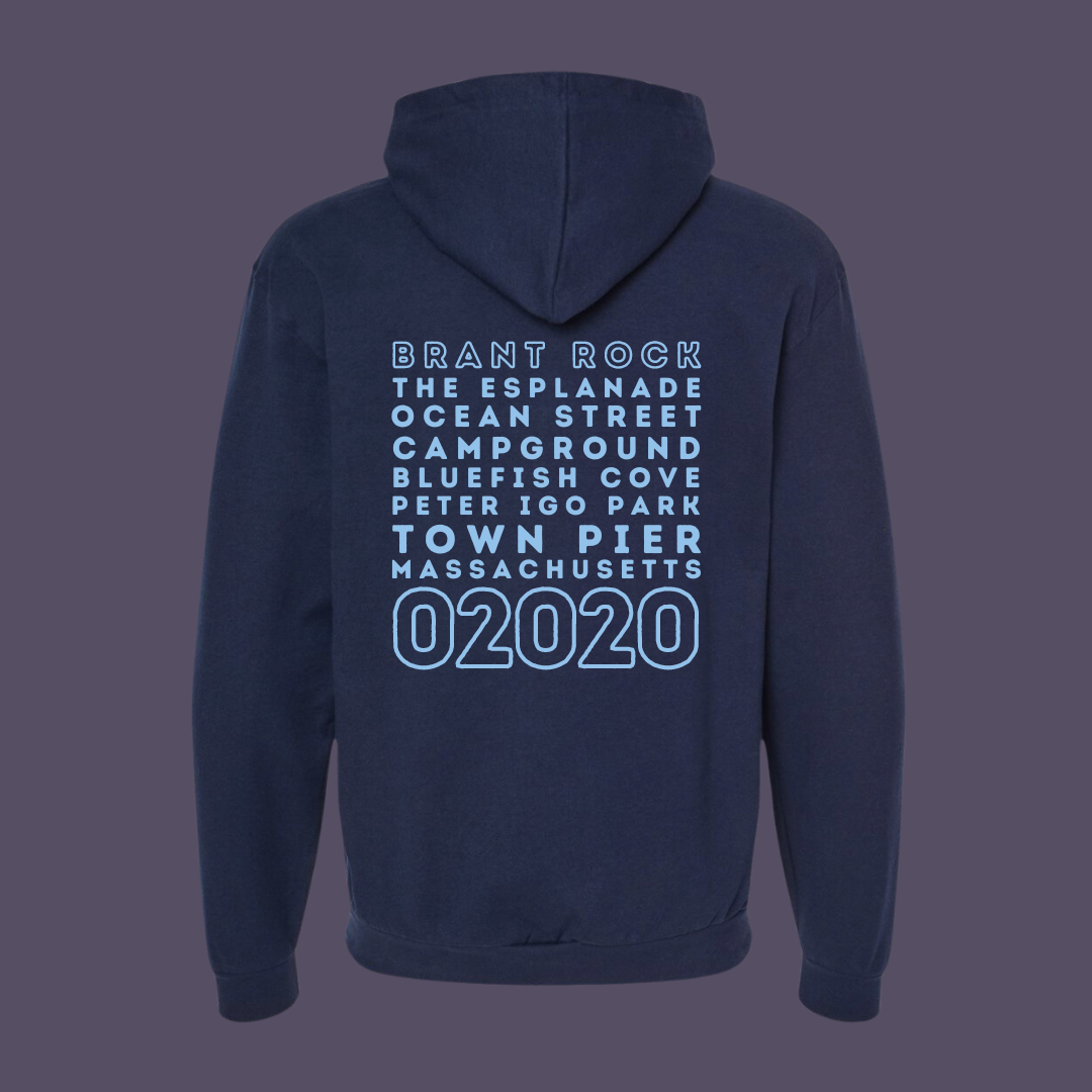 Brant Rock Nautical Zipcode Full Zip & Pullover Hoodie