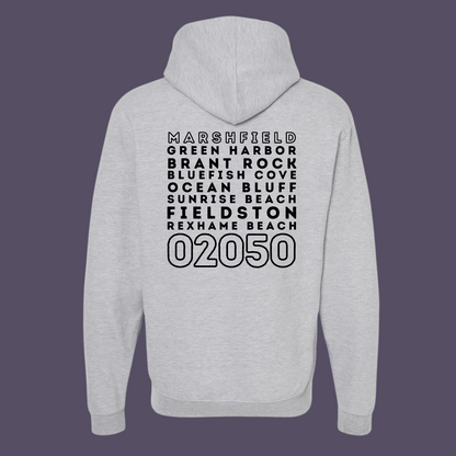 Marshfield Nautical Zipcode Full Zip & Pullover Hoodie