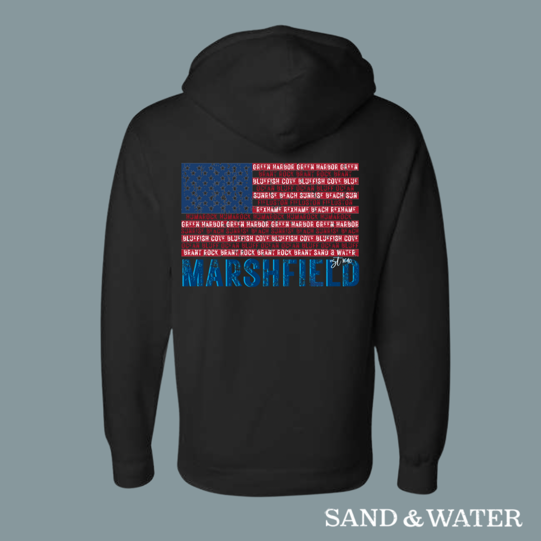 Marshfield Beach Flag Hoodie