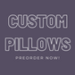 Custom Image & Text Pillow Cover