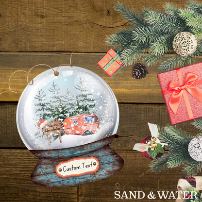 Custom Camper Snowglobe Ornament