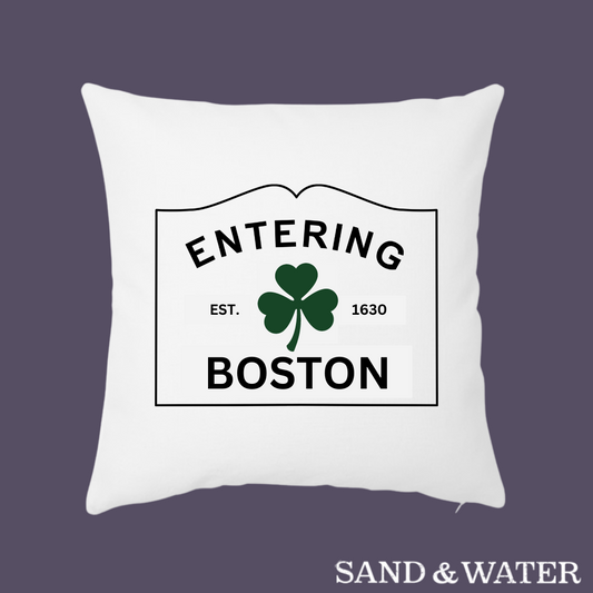 Entering Boston Pillow Cover