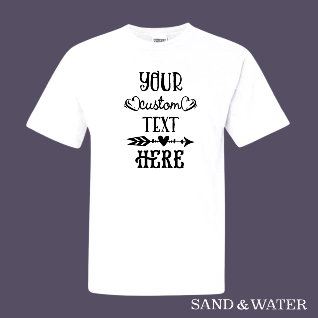 Custom Template Image T-Shirt – Sand & Water