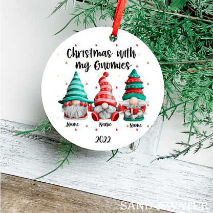 Gnome Family Custom Ornament (2-5 Gnomes)