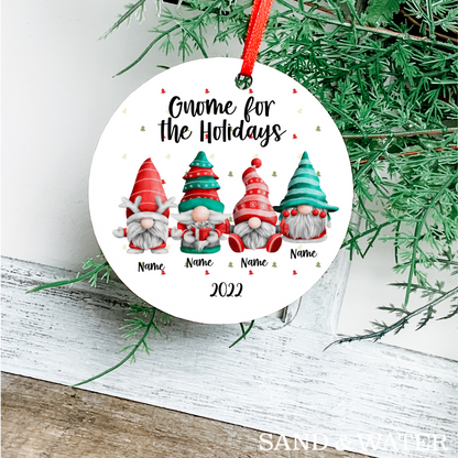 Gnome Family Custom Ornament (2-5 Gnomes)