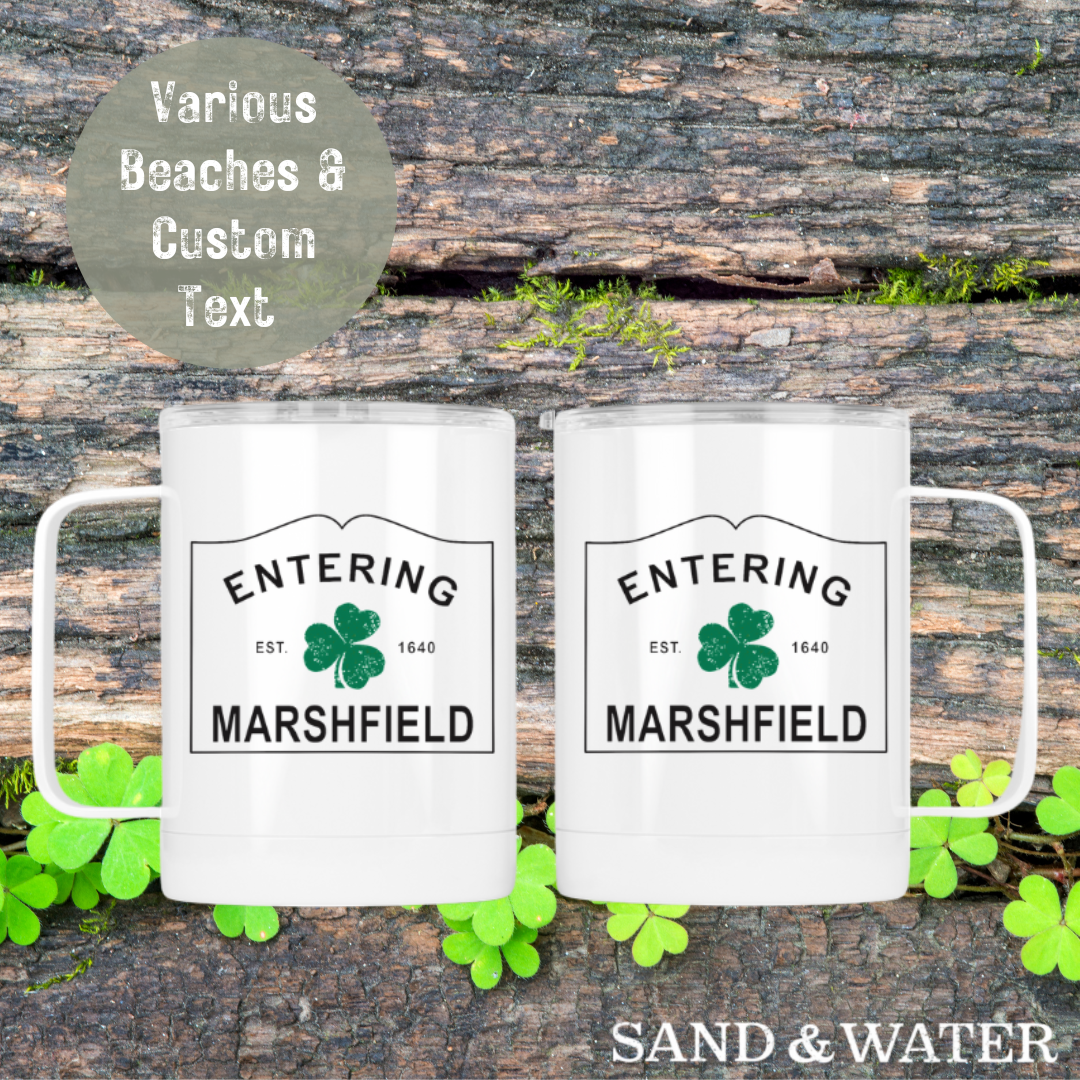 Entering Marshfield Camping Mug