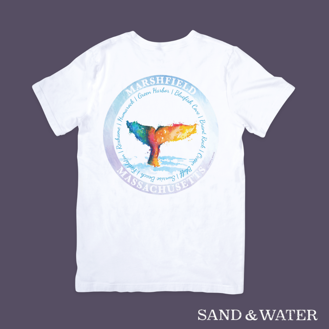 Watercolor Whale Tail Tee