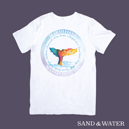 Watercolor Whale Tail Tee