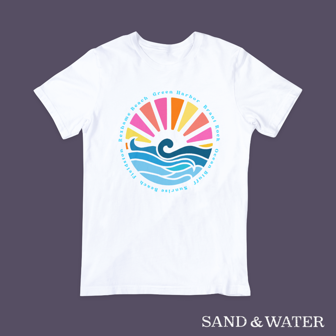 Marshfield Sunset Retro Ocean Tee